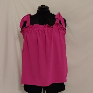 entro Hot Pink Tie-Shoulder Camisole